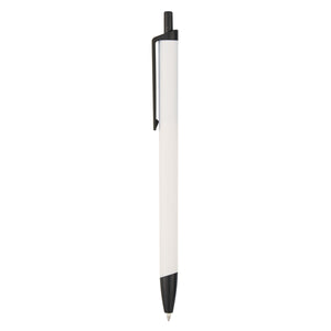 Slim Click Pen - White With Black