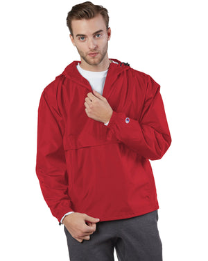 Champion Adult Packable Anorak Quarter-Zip Jacket - Scarlet