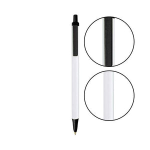 White BIC® Clic Stic® Pen - White With Black