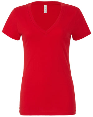 Bella + Canvas Ladies' Jersey Short-Sleeve Deep V-Neck T-Shirt