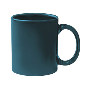 11 Oz. Colored Stoneware Mug - Solid/Two-Tone - Green