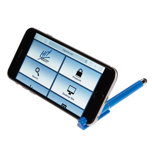 Stylus Pen With Phone Stand And Screen Cleaner - Blue