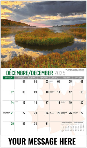 Scenes of Canada (Bilingual) - 2026 Promotional Calendar