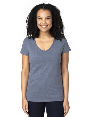 Threadfast Ladies' Ultimate CVC V-Neck T-Shirt