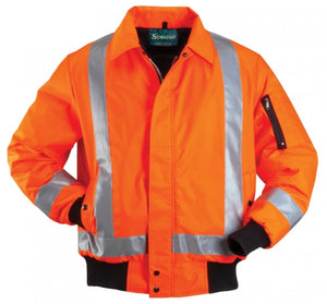 High Visibility Winter Bomber Jacket - Orange