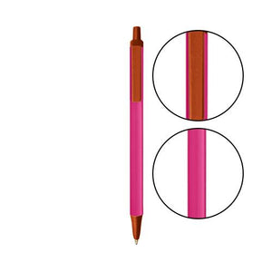 Pink BIC® Clic Stic® Pen - Pink With Metallic Orange