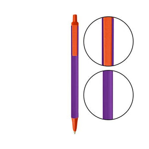 Purple BIC® Clic Stic® Pen - Purple With Orange