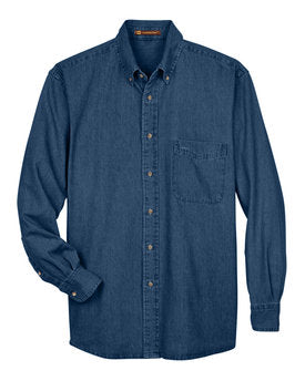 Harriton Men's Long-Sleeve Denim Shirt