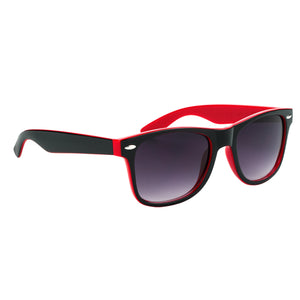 Two-Tone Malibu Sunglasses - Red With Black