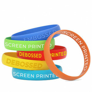 Silicone Wrist Bands - Embossed