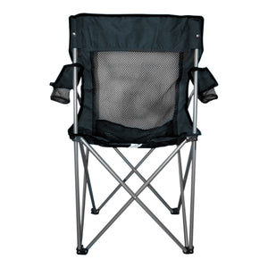 Mesh Folding Chair With Carrying Bag - Black With Black