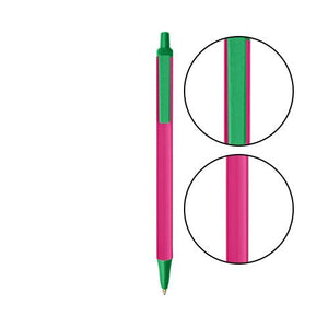 Pink BIC® Clic Stic® Pen - Pink With Green