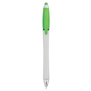 Harmony Stylus Pen With Highlighter - White With Green