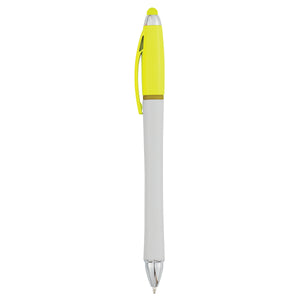 Harmony Stylus Pen With Highlighter - White With Yellow