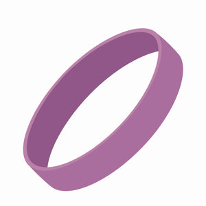 Silicone Wrist Bands - Debossed with Color - CM2050_DEBC - Purple