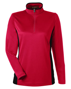 Harriton Ladies' Flash Snag Protection Plus IL Colorblock Quarter-Zip