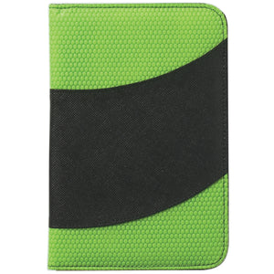 Non-Woven 5" x 7" Bubble Padfolio - Lime With Black