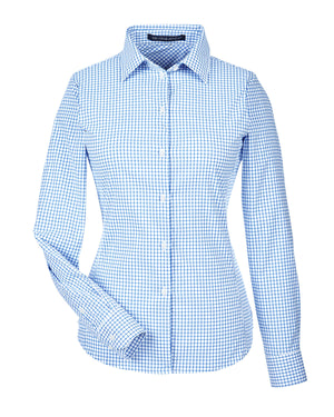 Devon & Jones CrownLux Performance® Ladies' Micro Windowpane Woven Shirt