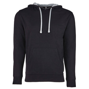 Unisex Laguna French Terry Pullover Hooded Sweatshirt - Black/hthr Grey