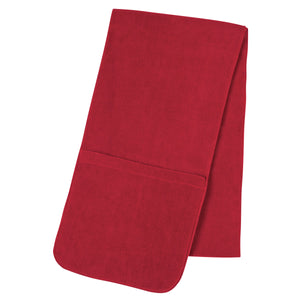 Fleece Scarf With Pockets - Red