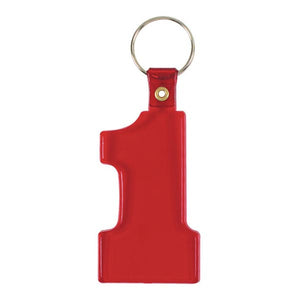 Number 1 Flexy Key Tag - CM2073 - Red