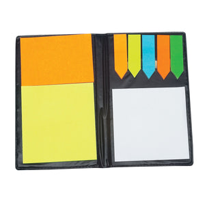 Leather Look Padfolio With Sticky Notes & Flags