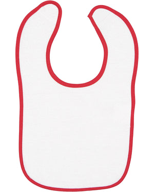 Rabbit Skins Infant Contrast Trim Terry Bib