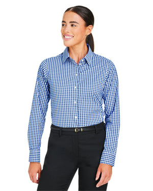 Devon & Jones CrownLux Performance® Ladies' Gingham Shirt - Front