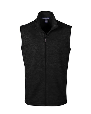 Devon & Jones Men's Newbury Mélange Fleece Vest - Black Heather