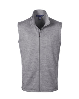 Devon & Jones Men's Newbury Mélange Fleece Vest - Dark Grey Heathr