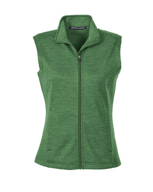 Devon & Jones Ladies' Newbury Mélange Fleece Vest - Forest Heather