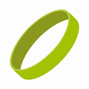 Silicone Wrist Bands- Debossed - CM2050_DEB - Lime Green