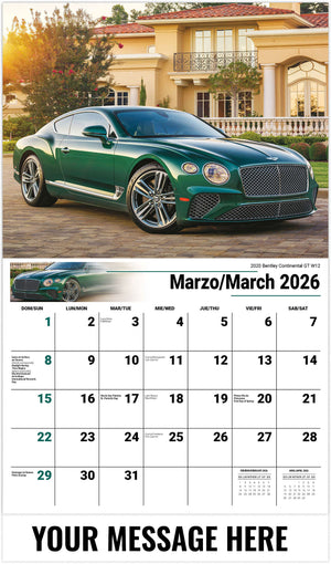 Exotic Cars (Bilingual) - 2026 Promotional Calendar