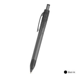 Oasis Recycled Bottle Pen - HT_660 - TRANS BLACK WITH BLACK