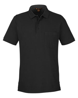 Harriton Men's Valiant Cotton Snag Protect Pocket Polo