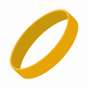 Silicone Wrist Bands- Debossed - CM2050_DEB - Yellow Gold