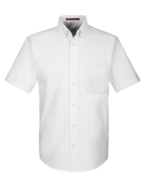 Harriton Men's Short-Sleeve Oxford with Stain-Release