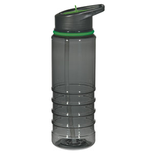 24 oz Gripper Bottle with Straw - HT_5807S - Charcoal With Green