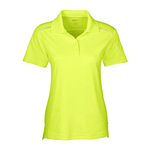 Core365 Origin Performance Pique Polo Reflective Piping - Women's AC78181R (Safety Yellow)