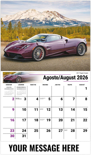 Exotic Cars (Bilingual) - 2026 Promotional Calendar