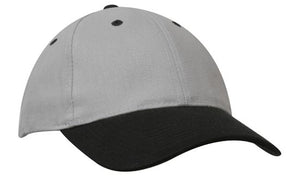 Heavyweight Sports Cap Two Tone - Grey With Black