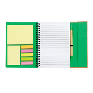 Spiral Notebook With Sticky Notes And Flags