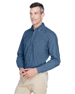 Harriton Men's Tall Long-Sleeve Denim Shirt