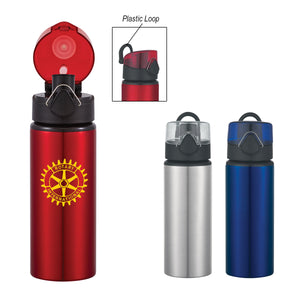 25 Oz. Aluminum Sports Bottle With Flip Top Lid