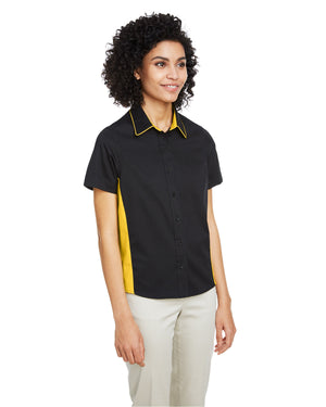 Harriton Ladies' Flash IL Colorblock Short Sleeve Shirt