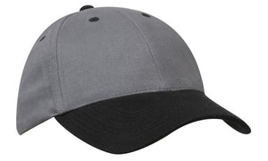 Heavyweight Sports Cap Two Tone - Charcoal With Black