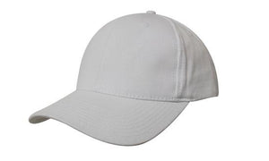 6 Panel Chino Twill Cap - Custom Embroidered - HP_4079 - White