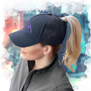 Constructed Full-Fit-Five Mesh Back Cap with Ponytail opening