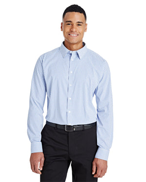 Devon & Jones CrownLux Performance® Men's Micro Windowpane Woven Shirt