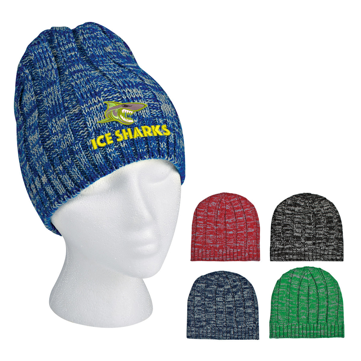 Knit Heathered Beanie Cap